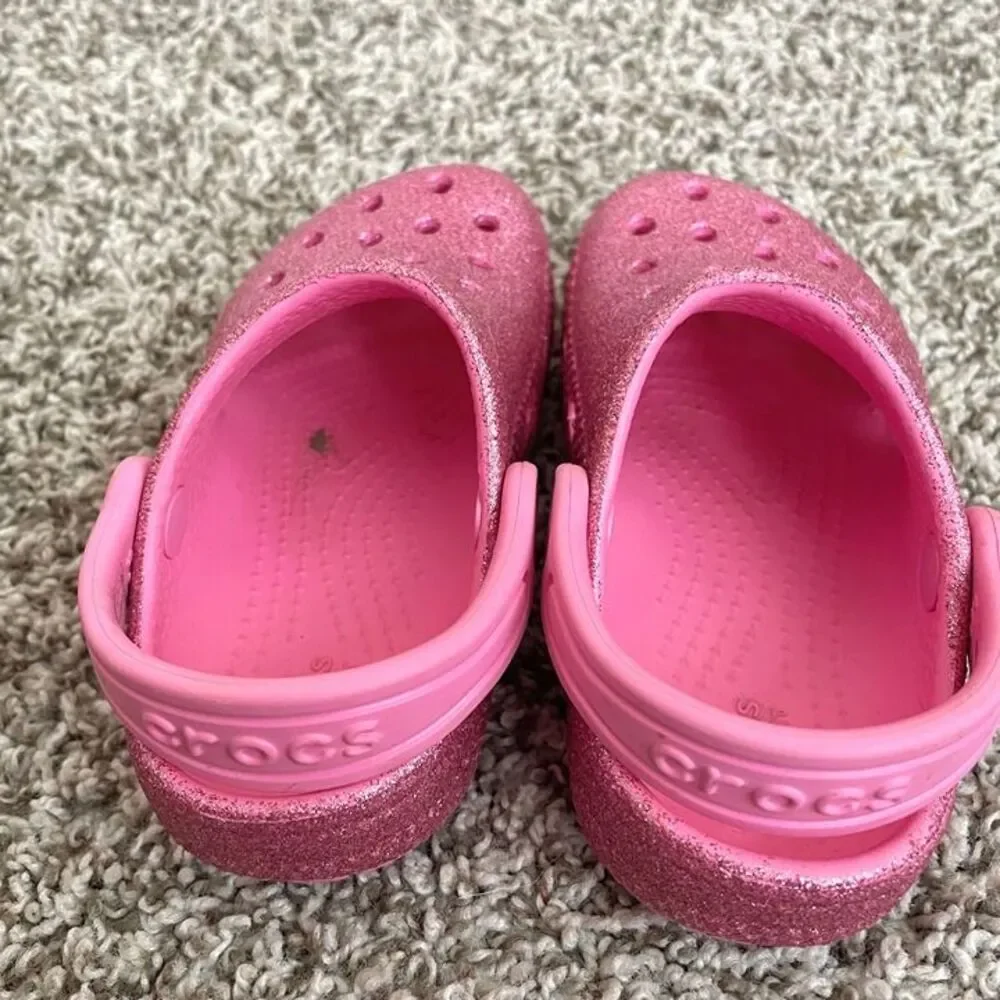 Size 8 / Toddler Girl Glitter Crocs